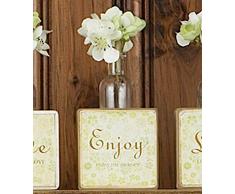 K&K Interiors B1862 Flaschenhalter Enjoy, 10,2 cm, cremefarben