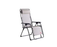 fiam 129TX ANBIBE Gartenliege, Stahl, 66,5 x 155 x 82 cm, Weiß/Beige
