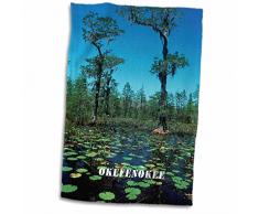 Handtuch / Sporthandtuch mit 3D-Rosen-Motiv, 15 x 22 cm