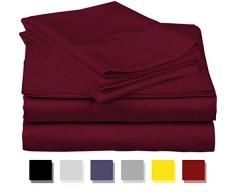 Ossam Linen Bettwäsche-Set für Queen & King Size, luxuriöse, weiche 600-TC ägyptische Baumwolle, Bettwäsche-Set Queen & King Size Matratze passt vollständig elastische tiefe Taschen (einfarbig, Farbe) Traditionell King Size