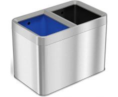 iTouchless Mülleimer mit Geruchsfilter und Duft, automatischer Abfalleimer, perfekt für Bad und Büro, 2 Liter Edelstahl Manuell 5,3 Gallonen