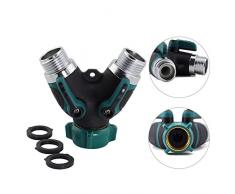 ZRM&E 3/10,2 cm Y Type Schlauch Rohr Splitter 2 Way Quick Connector Garden Armatur Ventil Wasserhahn zu Schlauchanschluss
