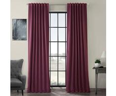 Half Price Drapes BOCH-134308-84 Verdunkelungsvorhang Rustikales Landhaus; Shabby Chic 50 X 84 aubergine