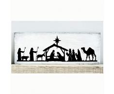 Krippe (passt auf 8 x 20 Rahmen oder Stück Holz) Wall Saying Vinyl Schriftzug Art Aufkleber Zitat Aufkleber Home Aufkleber