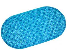 Popular Bath Badewannenmatte aus Vinyl, transparent Wannenmatte Tub Mat blau