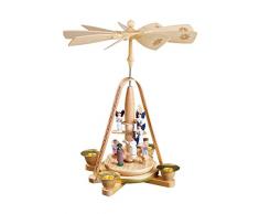 Alexander Taron 16618 Richard Glaesser Pyramide Krippe und Engele, 26,7 x 21 x 21 cm, Braun