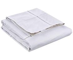 Heckett Lane Wendebettwäsche 100% Baumwolle Perkal Jason 200 White/Silver Grey
