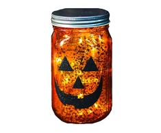 CWI Tapetenbordüre Geschenke 16,5 cm Jack O Laterne beleuchtet Mason Jar