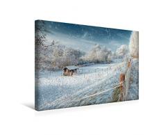 Premium Textil-Leinwand 45 x 30 cm Quer-Format Heppenser Deich Weilhelmshaven | Wandbild, HD-Bild auf Keilrahmen, Fertigbild auf hochwertigem Vlies, Leinwanddruck von Rainer Ganske Fotografie
