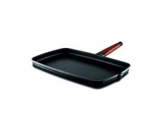 Castey Grillpfanne mit Griff aus Holz 27 x 27 cm