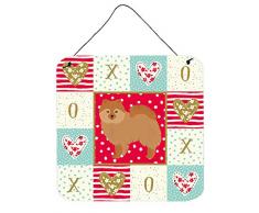 Carolines Treasures German Spitz #2 Love Türaufhänger, Wanddekoration, Mehrfarbig