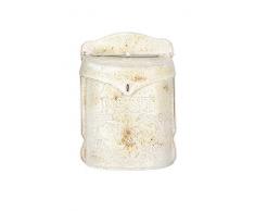 Creative Co-op Briefkasten aus Blech, geprägt 10.5 x 15.5 cremefarben