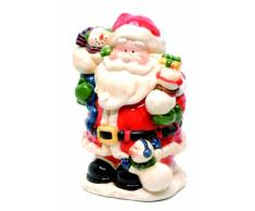Festive 28 cm, bunt, glasiertem Finish Dolomit Santa Keksdose klein mit Schneemänner Zeichen