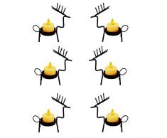 smtyle Rentier Teelichthalter Metall – 6er Set – Best for Home Decor schwarz