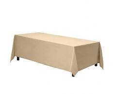 Gee Di Moda Rechteck Tischdecke – 228,6 x 396,2 cm Zoll – Rechteckige Tischdecke für 8 Fuß Tisch in waschbar Polyester – ideal für Buffet Tisch, Partys, Urlaub Abendessen, Hochzeit und mehr, Polyester, Beige Tablecloth, 90 x 156