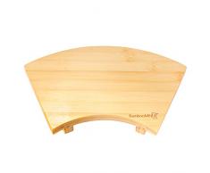 BambooMN Sushi-Brett Serviertablett und Ausstellungsboot, Verschiedene Optionen 11.6 x 5.7 x 1.2 Fan Large, Natural