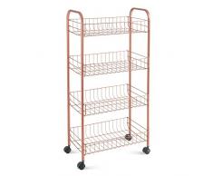 Metaltex Ascona Allzweckwagen, Metall, Kupfer, 41x26x86cm