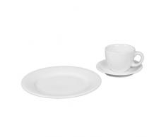 Holst Porzellan PA 151 O FA4 Kaffeegedeck Palermo & Vital Level 3-tlg., weiß, 21 x 21 x 7.5 cm