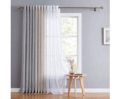 Fragrantex Gestreifte Gardine Modern 84 L/ 2Panels Semi-Sheer/Linen