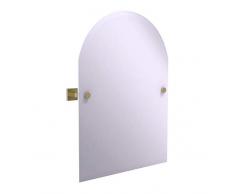 Allied Brass Montero Collection Contemporary Frameless Arched Top Tilt Mirror with Beveled Edge Wandspiegel, Messing unlackiert