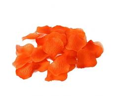 HLLbuy Künstliche Rosenblätter aus Seide, Orange, 2000 Stück Orange
