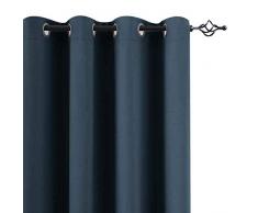 Verdunklungsvorhänge für Wohnzimmer Gardinen Triple Weave Verdunkeln Vorhang Panels für Schlafzimmer Thermo-Isolierte Tülle Top Drapes 1 Panel Modern 63 L|Pair Navy