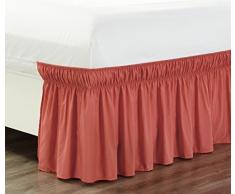 Wrap Around 53,3 cm Zoll Lange Fall massiv Rüschen Elastic Bett Rock 1500 Serie Gold Crown Collection Hohe Fadenzahl Mikrofaser Staub Rüsche, weich und knitterfreies. Twin, Full, Queen, King und Cal King, Polyester-Mischgewebe,