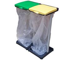 Adventa Mülltonnenbox bis Mülltrennung, grau schwarz, 63x36x81