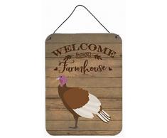 Carolines Treasures Bourbon Red Turkey Hen Welcome Türaufhänger Wanddekoration, Mehrfarbig