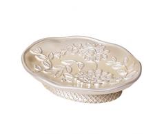 Popular Bath Seifenschale, Rosenranken-Design, Beige-Taupe
