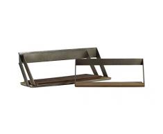 Urban Trends Rechteck Wandregal aus Holz, Schwarz