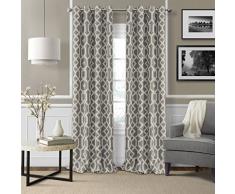 Elrene Home Fashions 026865900965 Verdunkelungsvorhang mit Ösen, Leinen 52 W x 84 L (1 Panel) grau