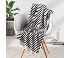 Splendid Wohndecke 50x70 anthrazit-Elfenbein