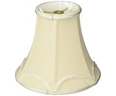 Royal Designs Lampenschirm, flache Glocke, gemustert, beige, 4 x 8 x 7