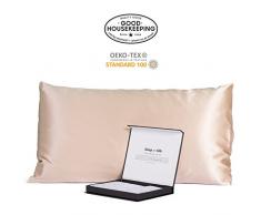 Fishers Finery Kissenbezug, Reine Seide, 30 mm, Maulbeerseide, Pure Opulence Unsere Black Label Kollektion kompromisslos, Taupe, Queen