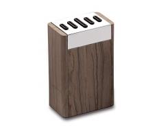 Rockingham Forge Leeres, Aufrechtes Messerblock aus Marmor – Für 5 Messer geeignet, Grau