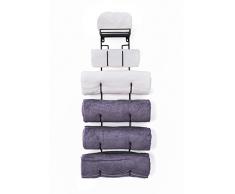 Soduku Wandhalterung Metall Wein/Handtuch Rack mit Top Regal
