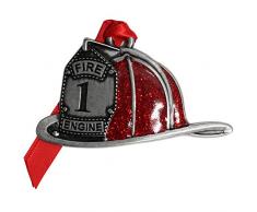 Gloria Duchin Pewter Fire Helmet Christbaumkugel, Mehrfarbig