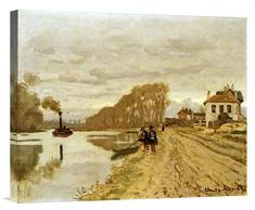 Global Galerie Budget gcs-265207–55,9–360,7 cm Claude Monet infantrymen der Flanant Guard auf dem Wasser Galerie Wrap Giclée-Kunstdruck auf Leinwand Art Wand