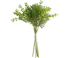 Xilyya 35 cm Mimosa-Strauß künstliche Blumen Hochzeit Blumenstrauß Tafelaufsatz Home Decor grün