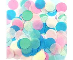 Wrapables 2,5 cm rund Gewebe Konfetti Party Dekorationen für Hochzeiten, Geburtstagsfeiern, und Duschen Pastel Multicolor