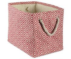 DII Geo Diamond gewebtes Papier Wäschesammler oder Aufbewahrungskorb Rechteck Medium Rectangle Rust
