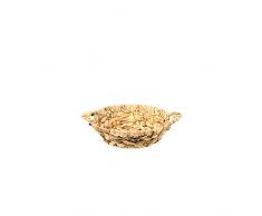 Home Korb rund, 30 x 8 cm, Rattan, Braun