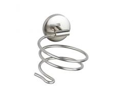 WENKO Haartrocknerhalter Cuba Matt, elegante Föhnhalterung mit integriertem Kabelhalter, massive Qualität aus rostfreiem Zinkdruckguss mit mattiertem Finish, 10 x 8 x 14 cm