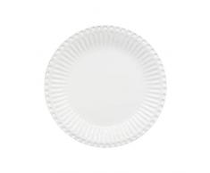 American Atelier 1562237-S Bianca Ridge Salatteller aus Keramik, rund, Weiß, einzigartige Gastgeberin oder Gastgeschenkidee für jeden besonderen Anlass, Einweihung oder Geburtstag, 21 cm