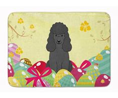 Carolines Treasures Fußmatte, Motiv Ostereier, Pudel, maschinenwaschbar, Memory-Schaumstoff, Mehrfarbig