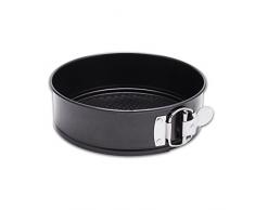 Hiware Antihaft Käsekuchenform Springform mit abnehmbarem Boden, auslaufsichere Kuchenform Backform mit Reinigungstuch 23 cm Schwarz