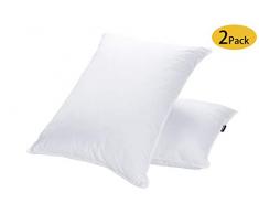 JA COMFORTS Kissen, Gänsefedern und Daunen King weiß