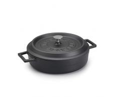 Pentole Agnelli coghsrp10624 m SLOWCOOK Schmorpfanne, 24 cm, 2.4 L, schwarz
