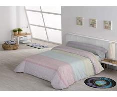 SECANETA Stlia Bettwäsche und Kissenbezug, Baumwolle/Polyester, Bürste, 160 x 240 cm, für 90 cm Bett, Violett, 160 x 240 cm